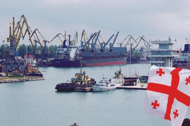 Порт в грузинском городе Поти
