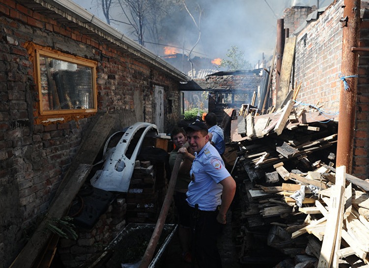 пожар в Ростове