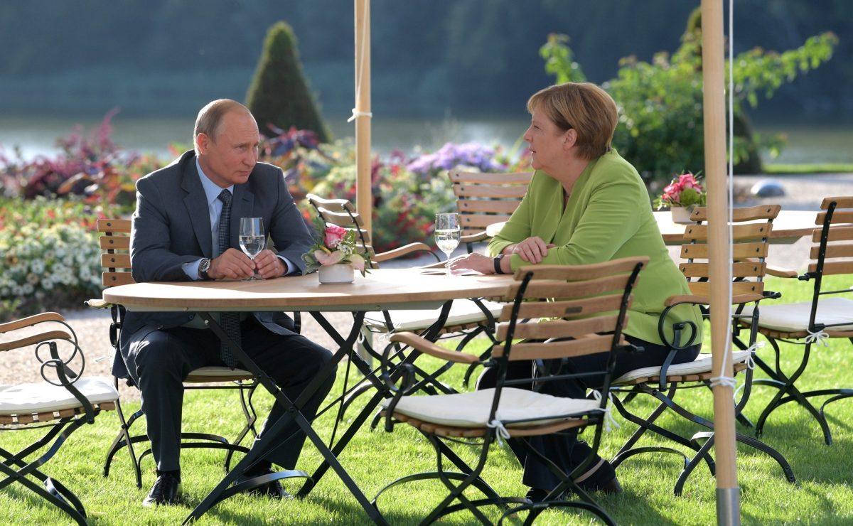 Владимир Путин и Ангела Меркель
